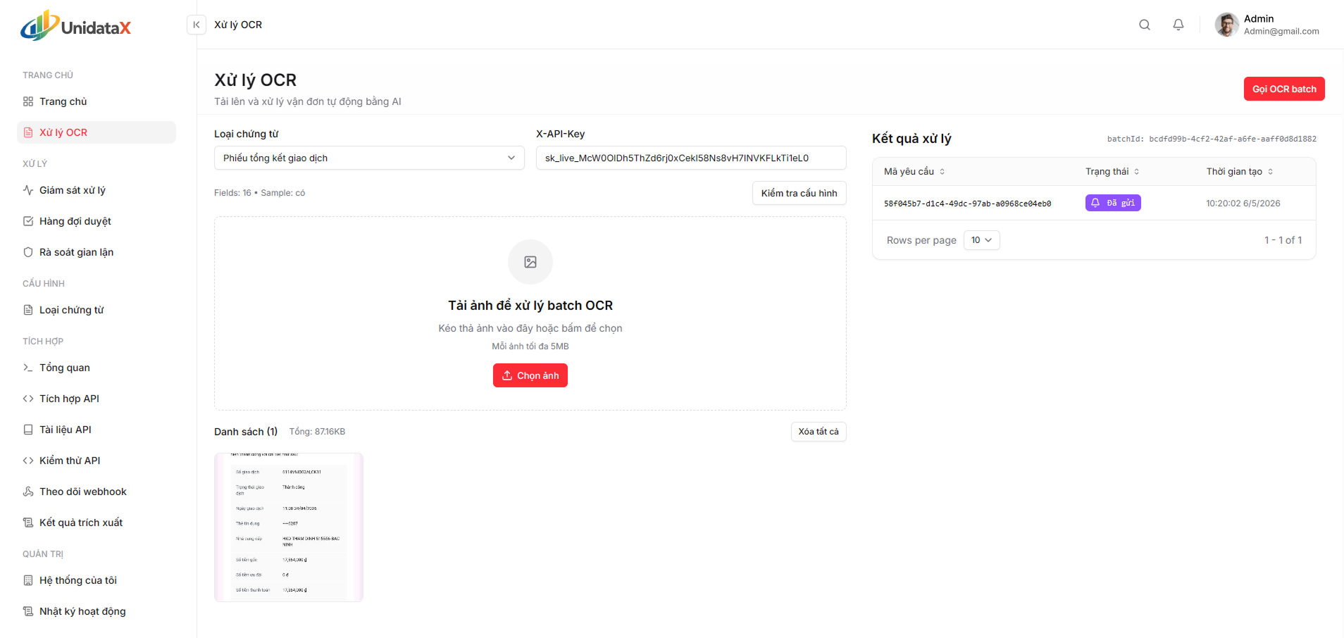 Upload and extract