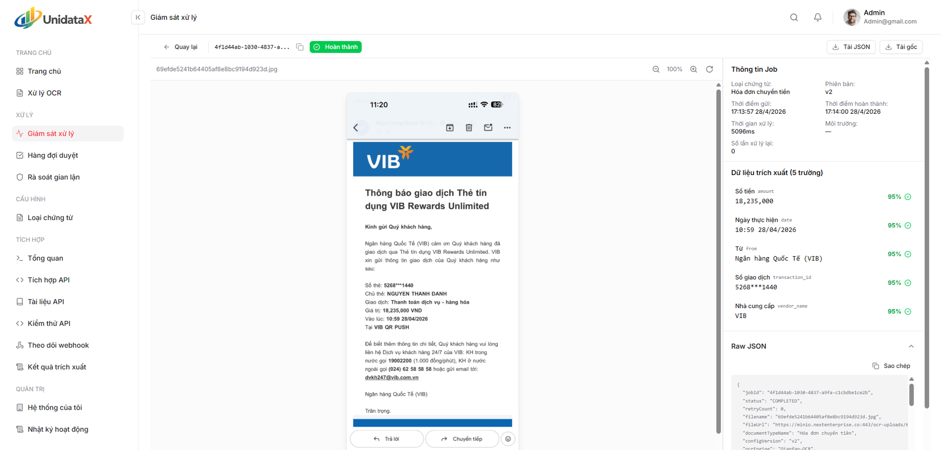 View and get results